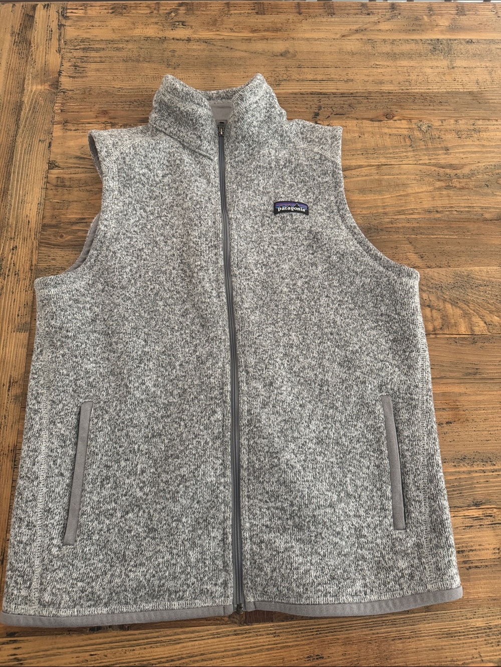 Patagonia Gray Fleece Zip Vest